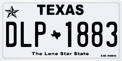 TX license plate DLP1883