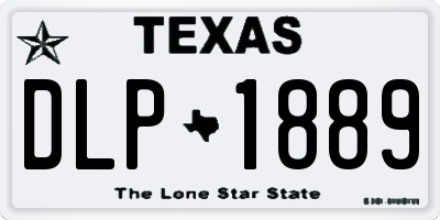 TX license plate DLP1889