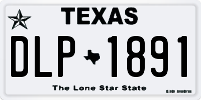 TX license plate DLP1891