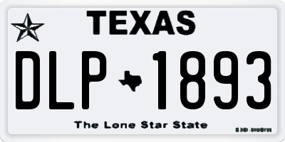 TX license plate DLP1893