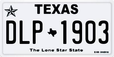 TX license plate DLP1903