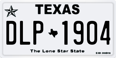 TX license plate DLP1904