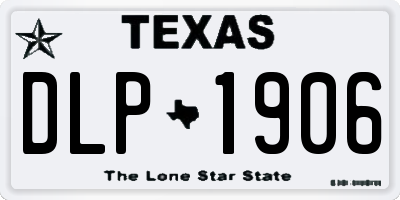 TX license plate DLP1906