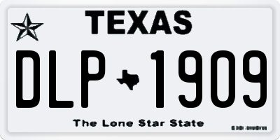 TX license plate DLP1909