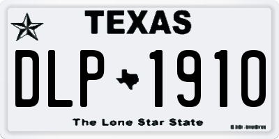 TX license plate DLP1910