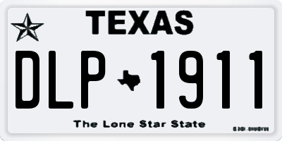 TX license plate DLP1911