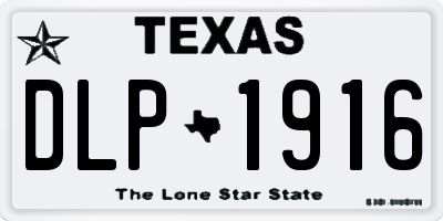TX license plate DLP1916