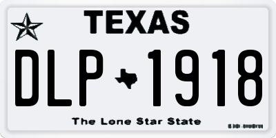TX license plate DLP1918