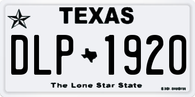TX license plate DLP1920