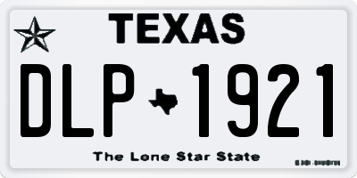TX license plate DLP1921