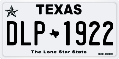 TX license plate DLP1922