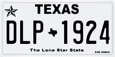 TX license plate DLP1924