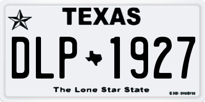 TX license plate DLP1927