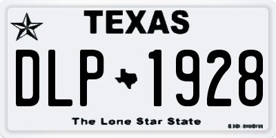 TX license plate DLP1928