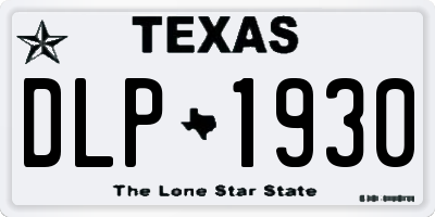 TX license plate DLP1930