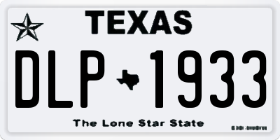 TX license plate DLP1933