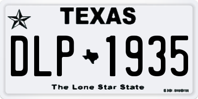 TX license plate DLP1935