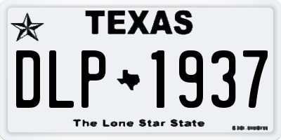 TX license plate DLP1937