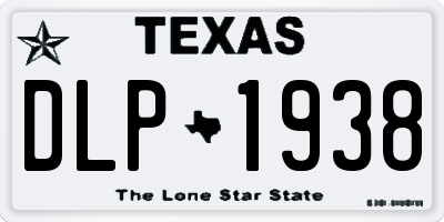 TX license plate DLP1938
