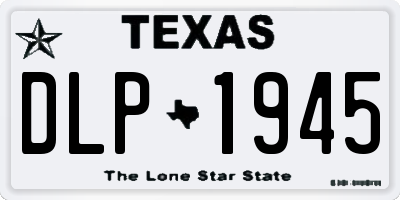 TX license plate DLP1945