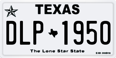 TX license plate DLP1950
