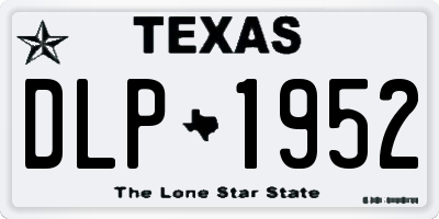 TX license plate DLP1952