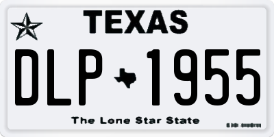 TX license plate DLP1955