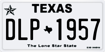 TX license plate DLP1957