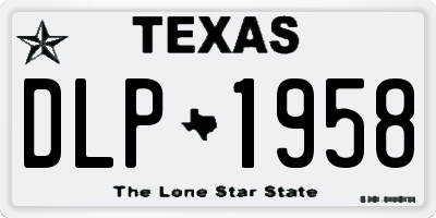 TX license plate DLP1958