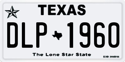 TX license plate DLP1960