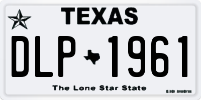 TX license plate DLP1961