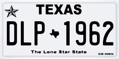 TX license plate DLP1962
