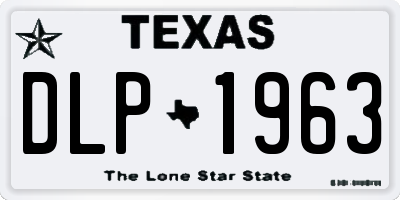 TX license plate DLP1963