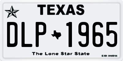 TX license plate DLP1965