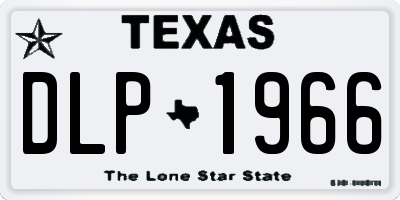 TX license plate DLP1966