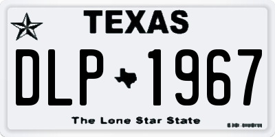 TX license plate DLP1967