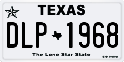 TX license plate DLP1968