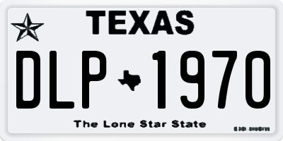 TX license plate DLP1970