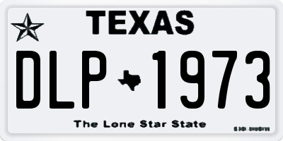TX license plate DLP1973