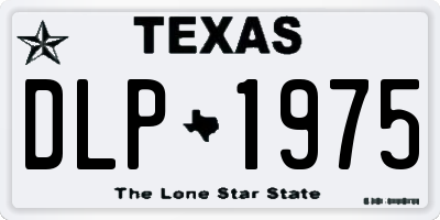 TX license plate DLP1975