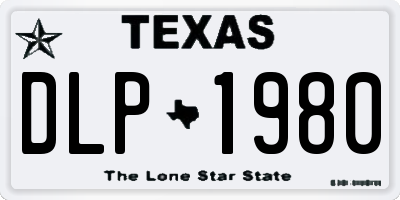 TX license plate DLP1980