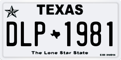 TX license plate DLP1981