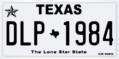 TX license plate DLP1984
