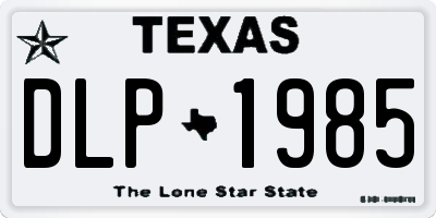 TX license plate DLP1985