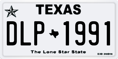 TX license plate DLP1991