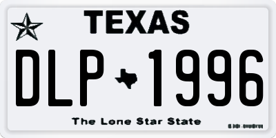TX license plate DLP1996