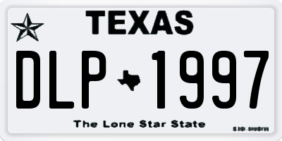 TX license plate DLP1997