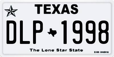 TX license plate DLP1998