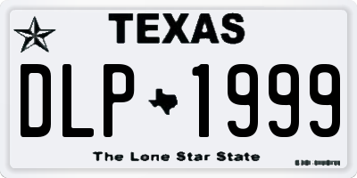 TX license plate DLP1999