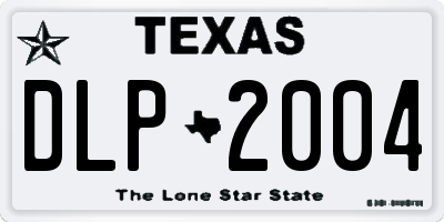 TX license plate DLP2004